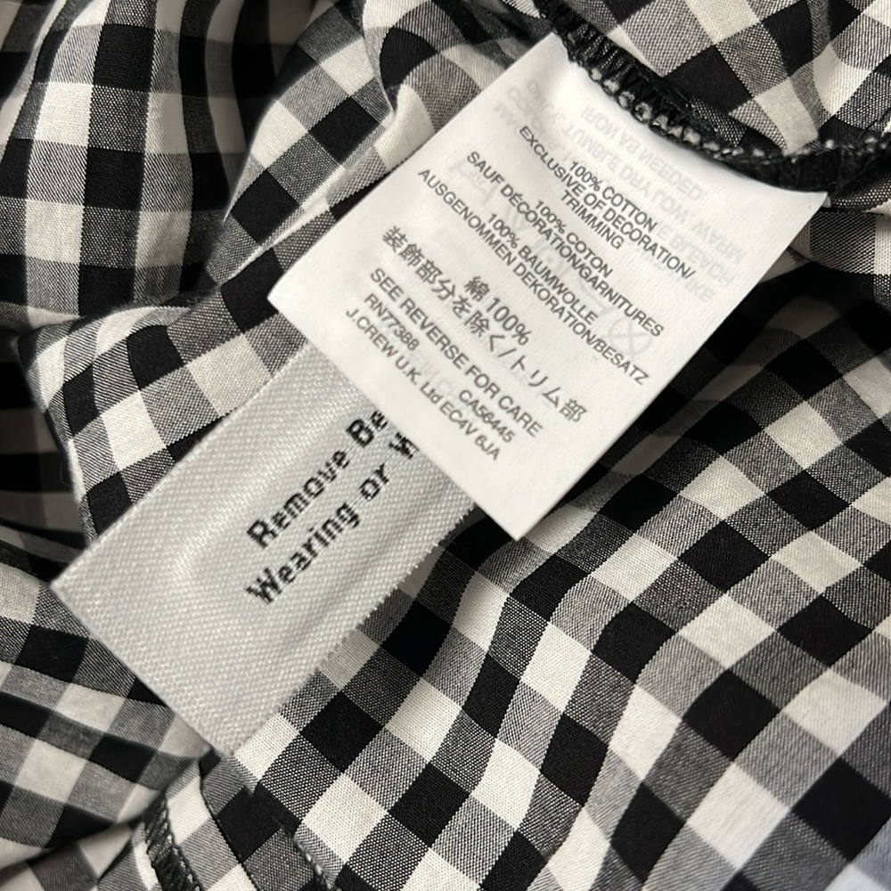 Madewell Smocked Gingham Tassel Tie Top - Picture 7 of 7